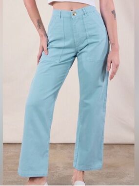 Big Bud Press work pants in light blue